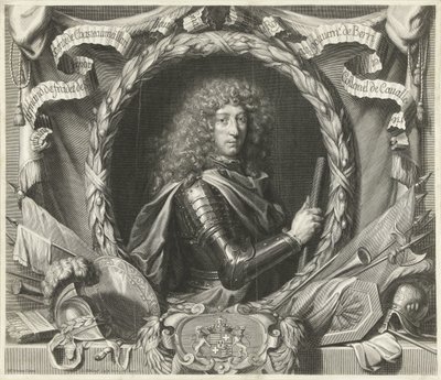 Porträtt av Antoine-Armand de Fradet de Saint-Aoust av Gérard Edelinck