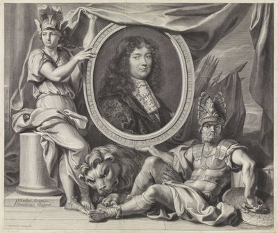 Porträtt av François-Michel Le Tellier av Gérard Edelinck