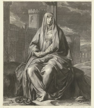 Sörjande Maria Mater Dolorosa av Gérard Edelinck