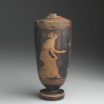 Attic Lekythos (glaserat lergods) av Greek