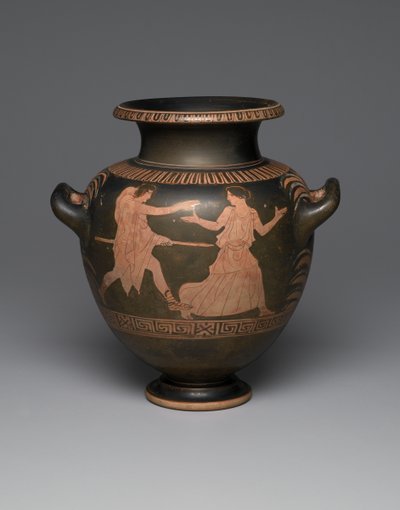 Attic rödfigur stamnos, 440-430 f.Kr. (keramik) (se även 342003) av Greek