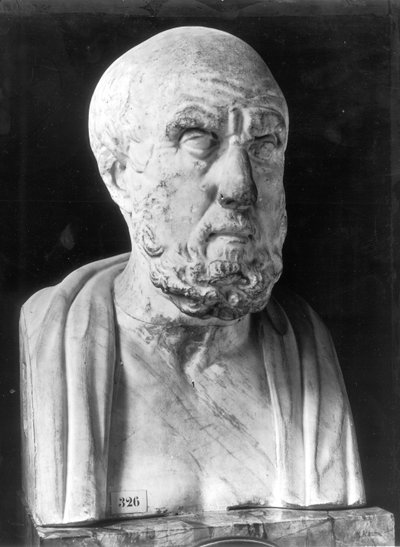 Byst av Hippokrates (ca 460-377 f.Kr.) (marmor) av Greek