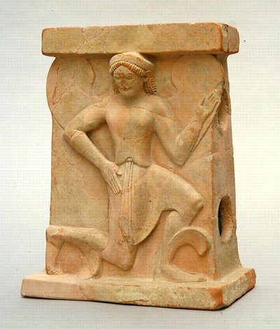 Altar av keramik med Iris, ca 500 f.Kr. (keramik) av Greek