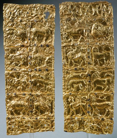 Folie med präglad dekor från Delphi (guld) av Greek
