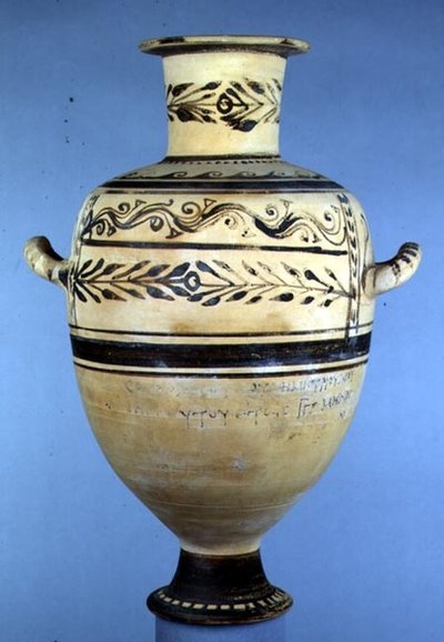 "Hadra"-gods hydria, sent 300-tal f.Kr. (keramik) av Greek