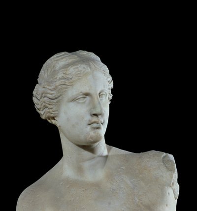 Chef för Venus de Milo, c.100 f.Kr. (marmor) (detalj) av Greek