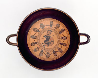 Siana Cup föreställande en krigare, c.560 f.Kr. (lera) av Greek