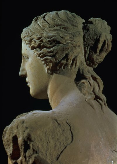 Venus de Milo, detalj på baksidan av huvudet, hellenistisk period, ca 100 f.Kr. marmor för framifrån se 14152 av Greek