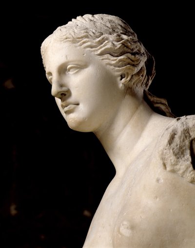 Venus de Milo, detalj av huvudet, hellenistisk tid, ca 100 f.Kr. marmor av Greek