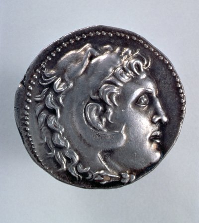 Alexander den store Tetradrachm som visar Herakles huvud som bär en huvudbonad av lejonskinn av Greek School