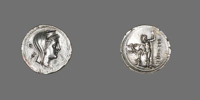 Drachm föreställande nymfen amfitrit, 216-203 f.Kr av Greek School