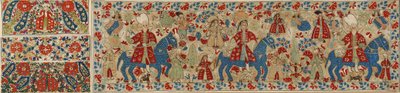 Kuddfodral för brud, från Ioannina, Ipeiros, 1600-1700-tal (linne med siden- och silvermetalltrådar) av Greek School