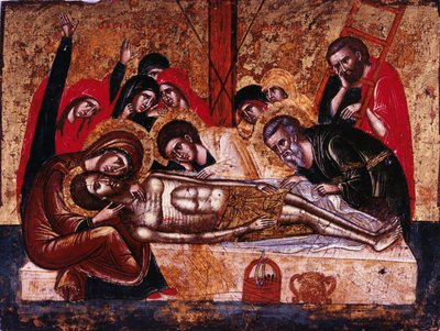 Nedstigningen från korset av Greek icon