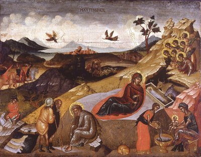 Kristi födelse av Greek icon