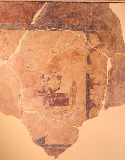 Perseus Hunter, fresk från metopen av Temple C of Thermos, Grekland, grekisk civilisation, ca 630 f.Kr. av Greek School