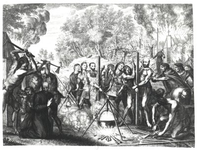 Några jesuitfäders död i Nouvelle-France, från 