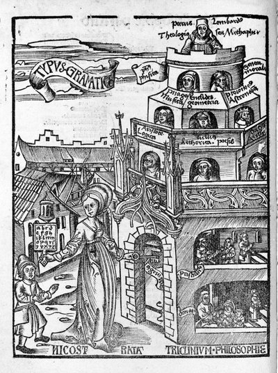 Liberal Arts: Grammar - i "" Philosophical Daisy"" av Gregor Reisch (1467-1525). Bal av Gregor Reisch