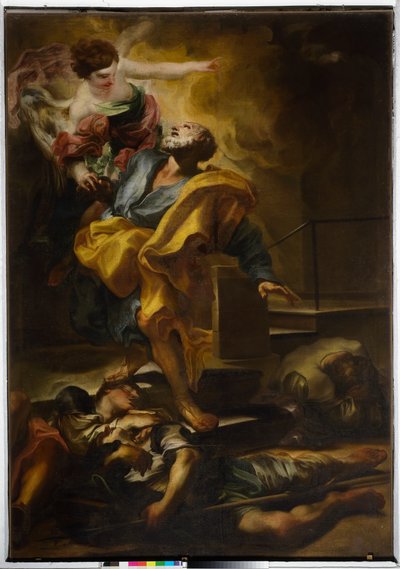 Sankt Peter aposteln befriad från fängelset av Gregorio De Ferrari
