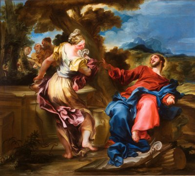 Kristus och den samaritanska kvinnan av Gregorio De Ferrari