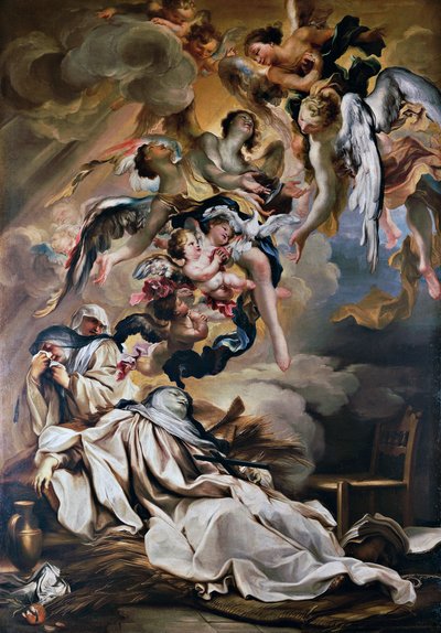 St Scholasticas död, av Gregorio de