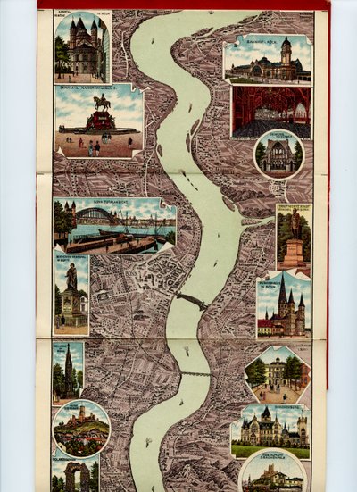 Senaste panorama över Rhen av Mainz 01 av Grossh. S. Hofbuchbinderei u. Albumfabrik Eisenach Photo.Lithogr. v. Wilh.Schülz