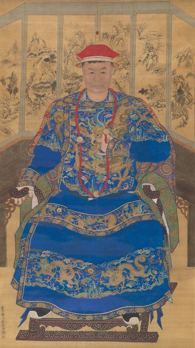 Porträtt av en Manchu-prins av Gu Jianlong