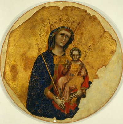 Madonna med barn, av Ridolfo Guariento eller Guariento di Arpo (aktiv från 1338 till 1370) av Guariento di Arpo