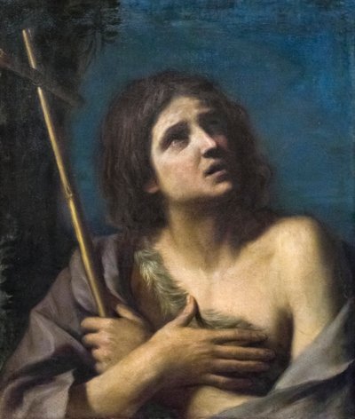Johannes Döparen (olja på duk) av Guercino (1591-1666)