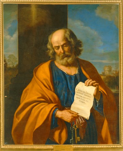 Heiliger Petrus. 10014671 von Guercino (1591-1666)