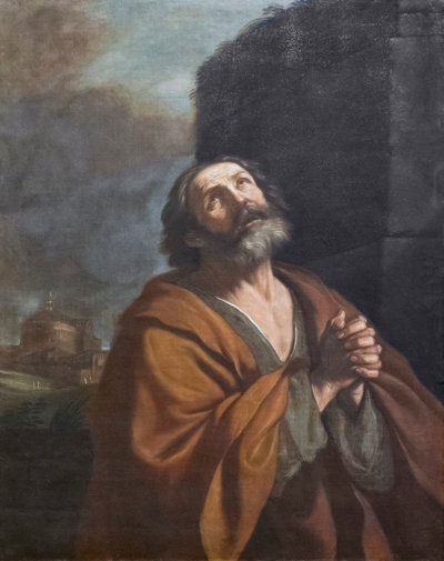 Sankt Peter gråter av Guercino (1591-1666)