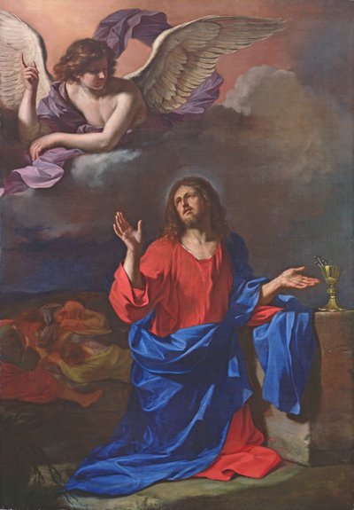 Agonin i trädgården (olja på duk) av Guercino (1591-1666)