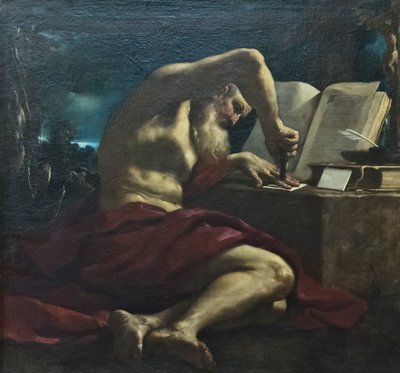 Sankt Lukas av Guercino (1591-1666) (studio)