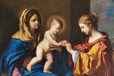 Mystical Marriage of Saint Catherine, detalj av 2384636 av Guercino