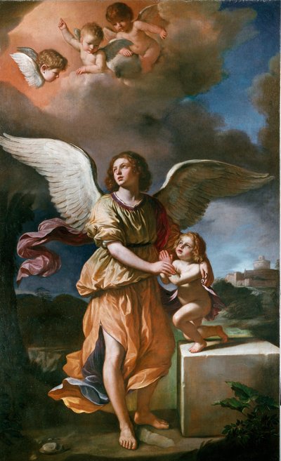 Skyddsängeln (olja på duk av Guercino