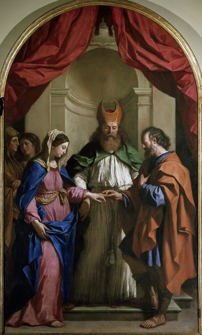 Jungfruns bröllop (olja på duk av Guercino
