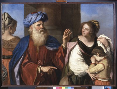 Abraham förnekade Hagar och Ismael, 1657 av Guercino