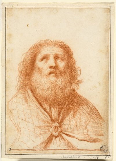 Byst av helgon eller överstepräst av Guercino
