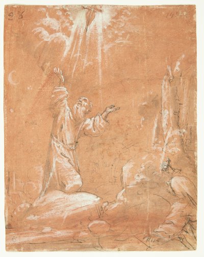Stigmatisering av den helige Franciskus av Assisi av Guercino