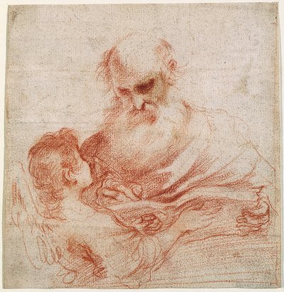 Evangelisten Matteus med ängeln av Guercino
