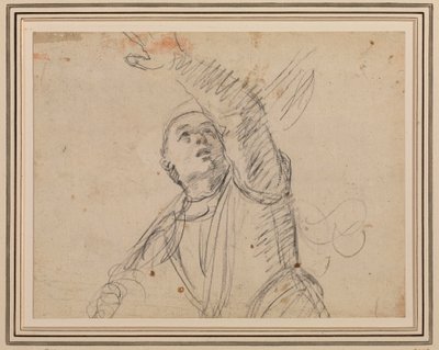 Guercino - En soldat, efter soldaten i An. Carraccis uppståndelse, Maisons-Lafitte, RCIN 902599 av Guercino