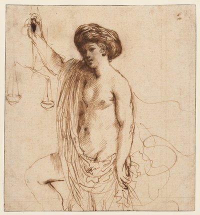 Personifikation av rättvisan av Guercino
