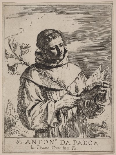 Sankt Antonius av Padua av Guercino