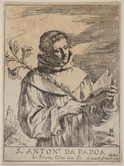 Sankt Antonius av Padua av Guercino