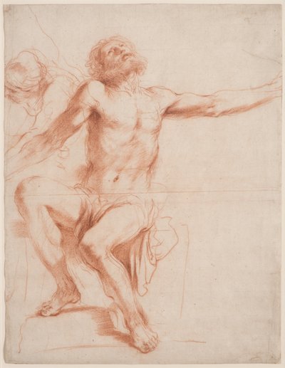 Sittande mansfigur, ca 1618-19 av Guercino