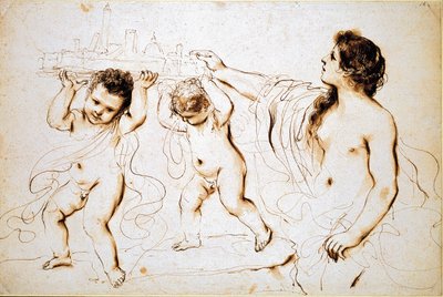 Staden Bolognas emblem, 1625-1629 av Guercino