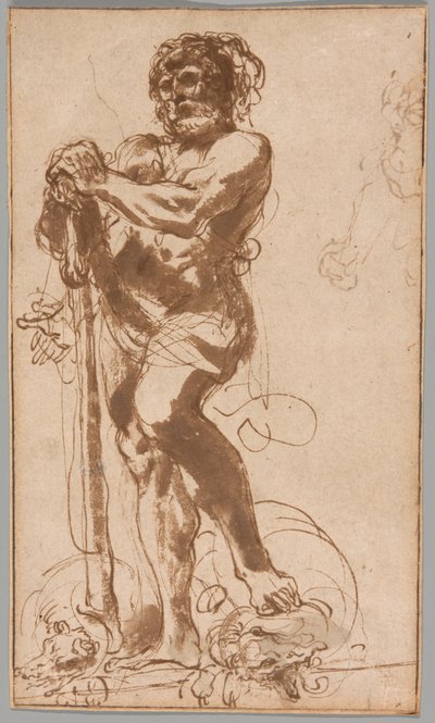 Den triumferande Herkules med den besegrade Hydra av Guercino