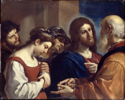 Kvinnan som är tagen i äktenskapsbrott av Guercino