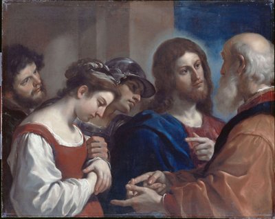 Kvinnan som är tagen i äktenskapsbrott av Guercino