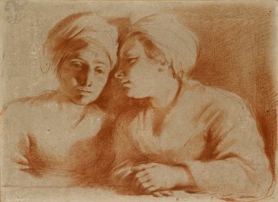 Två kvinnor sittande, mitten av 1600-talet av Guercino