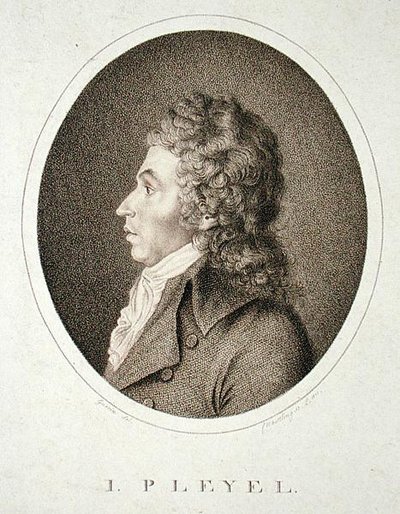 Ignaz Joseph Pleyel (1757-1831) graverad av F.W. Nettling av Guerin (after)